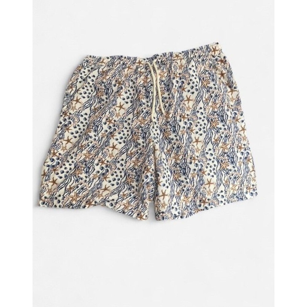 Icon Swim Crew Love Beach Shorts with a starfish print
